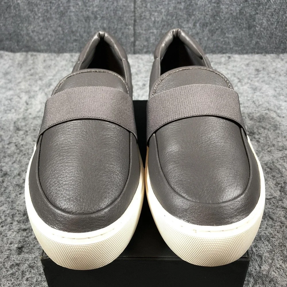 UGG Shoes Womens 12 Gray Leather Slip‎ On Low Top Sneakers Casual 1112415